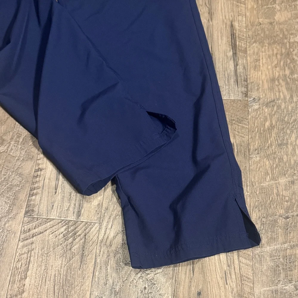 Figs Technical Collection Men's Navy Joggers with Teal Accents - Size M Tall